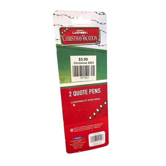 National Lampoon's Christmas Vacation Writing Quote Pens 2pcs per Pack NWT - Picture 3 of 3